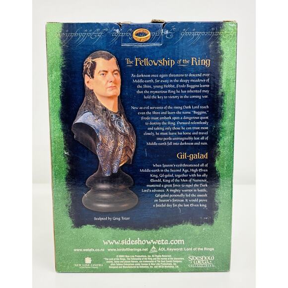 Sideshow Weta Gil-Galad 1:4 Bust Lord of the Rings Fellowship of the Ring New - Picture 5 of 7